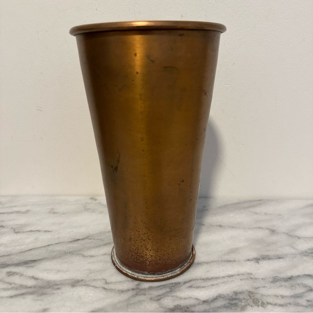 Rare Pottery Barn  Copper flower vase